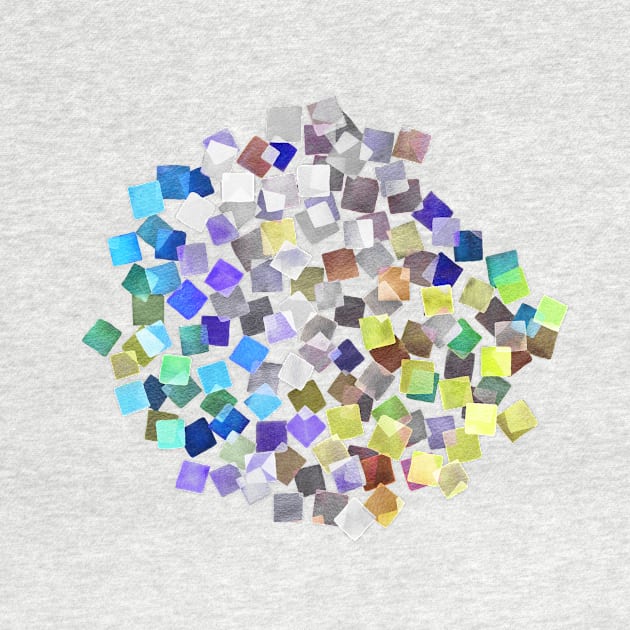 Confetti Plaids Party Rainbow Strong Cobalt by ninoladesign